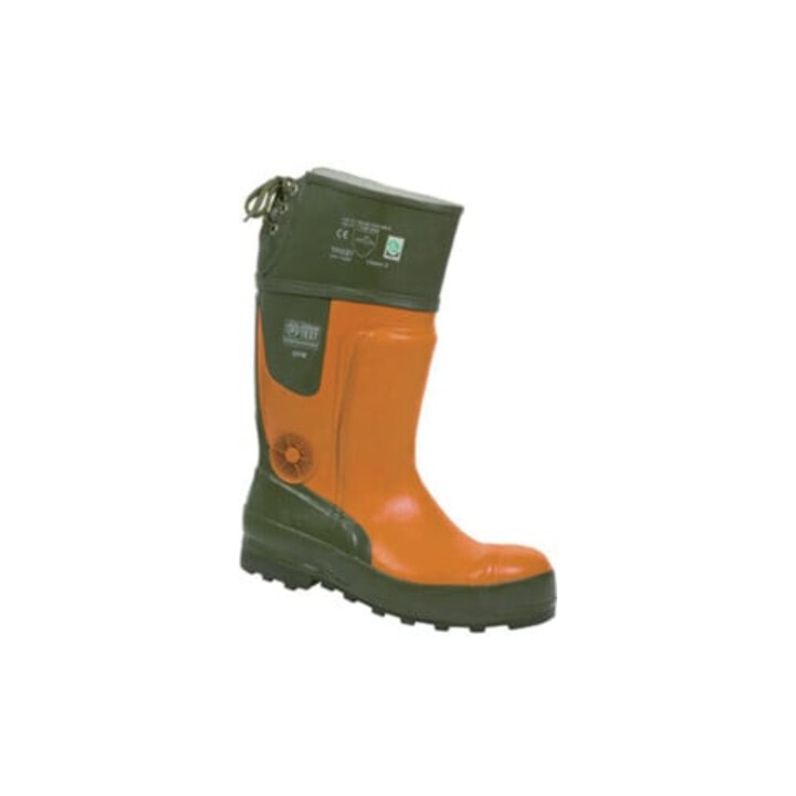 Bottes de sécurité forestières Ulme taille 45 olive/orange caoutchouc naturel SB