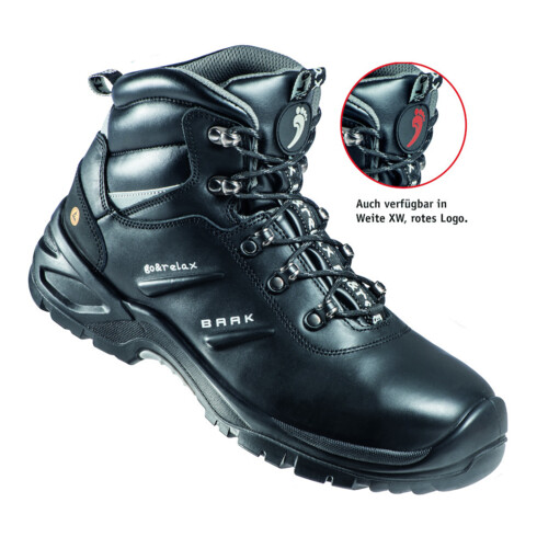 Bottes de sécurité Harrison T. 47 noir cuir lisse S3 SRC ESD EN ISO 20345