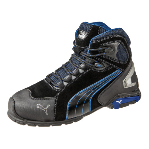 Bottes de sécurité Puma Rio Noir Mid, EN20345 S3 noir/bleu
