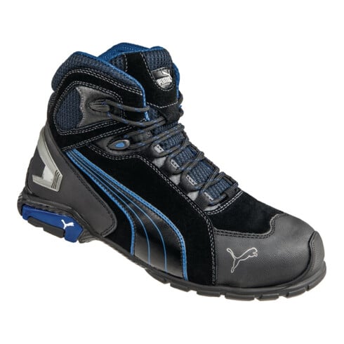 Bottes de sécurité Puma Rio Noir Mid, EN20345 S3 noir/bleu