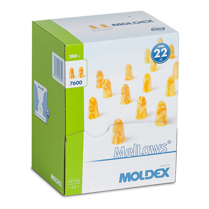 Bouchon antibruit MelLows EN 352-2 (SNR)=22 dB carton 200 paires (pochettes PE à