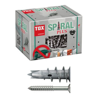 Bouchon pour plaques de plâtre TOX Spiral Plus 37-4 + vis 4,5 x 50 mm
