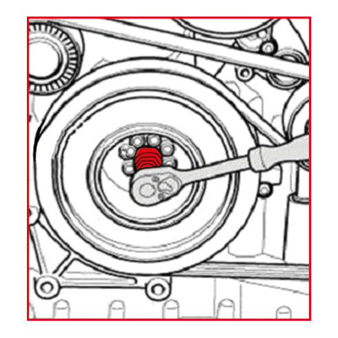 Boulon adaptateur de poulie de vilebrequin