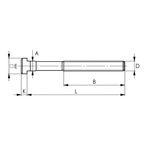 Boulon en T AMF DIN787 8 M12x12x12x63 trempé et revenu à 10,9