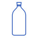 Bouteille à col étroit 100 ml, PE-BD couleur naturelle, rond