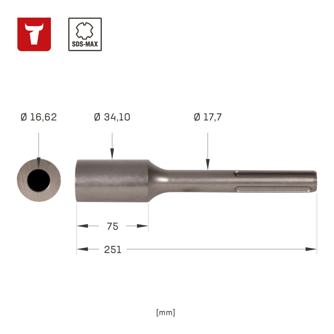 Bouterolle d'enfoncement STIER 16,5 mm SDS-max