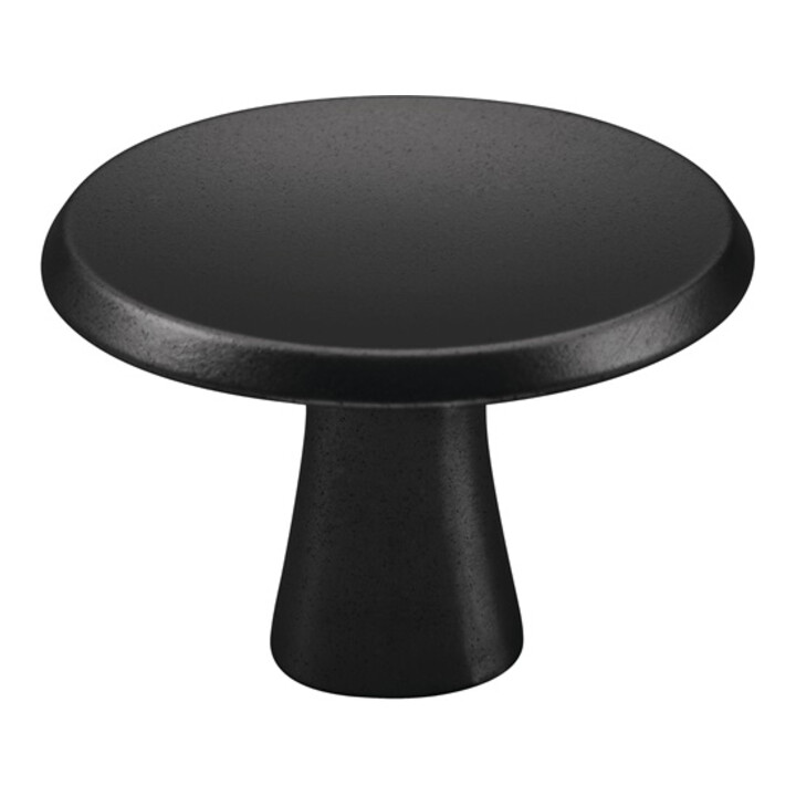 Bouton de meuble Hermeta 3751 Fonte alu noire avec vis M4x25mm