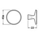 Bouton de meuble Hermeta 3753 fonte d'aluminium argent.elox.m.vis M4x25mm