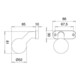 Bouton de porte à cadre 1388/000000 Matériau aluminium. F1 4-KT. 8mm fixe-4