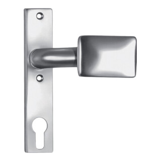 Bouton de porte AMF plaque courte 486Z fixe Alu.F1/naturf.4-KT.8mm
