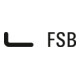 Bouton de porte FSB 0829 Bouton fixé sur rosette de montage 8mm aluminium F1 couleur naturelle-2