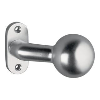 Bouton de porte profilé 1332/0000 Alu.F1 Fixation M12, couronné