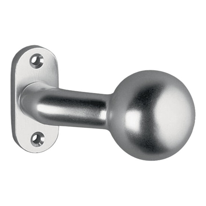 Bouton de porte profilé 1332/0000 Alu.F1 Fixation M12, couronné