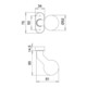 Bouton de porte profilé 2033/4010 Alu. F1 Réceptacle 8mm-3