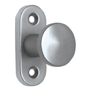 Bouton de porte relevable en aluminium. F2/nickel argenté 35mm