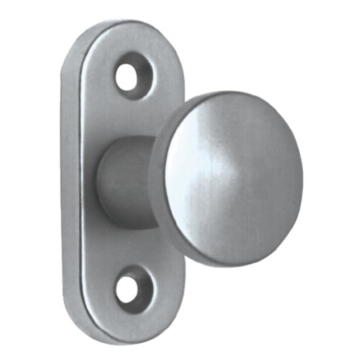 Bouton de porte relevable en aluminium. F2/nickel argenté 35mm