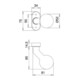Bouton porte profilée 2033/4020 F12 Adaptateur M12, courbé-3