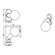 Bouton porte profilée inox 304 logement M6 coudé-4
