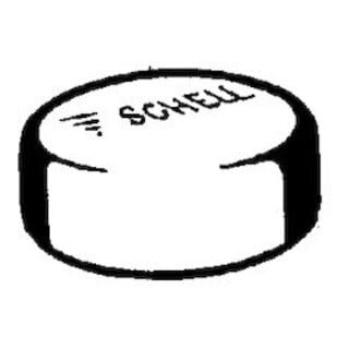 Bouton poussoir Schell chromé complet