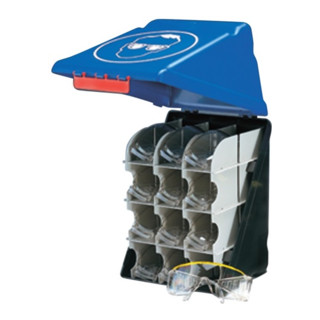 Box f.12Schutzbrillen Secu-Box Maxi12 blau 236x315x200mm GEBRA ABS-Ku.