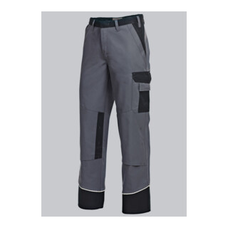 BP® Arbeitshose mit verdeckten Knöpfen und Kniepolstertaschen, dunkelgrau/schwarz, Gr. 48, Länge s