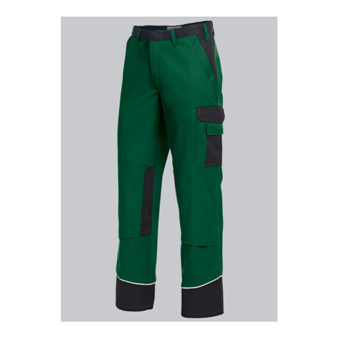 BP® Arbeitshose mit verdeckten Knöpfen und Kniepolstertaschen, mittelgrün/schwarz
