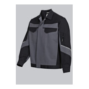 BP® Arbeitsjacke mit verdeckten Knöpfen, dunkelgrau/schwarz