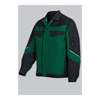 BP® Arbeitsjacke mit verdeckten Knöpfen, mittelgrün/schwarz, Gr. 52/54, Länge n