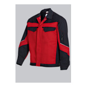 BP® Arbeitsjacke mit verdeckten Knöpfen, rot/schwarz