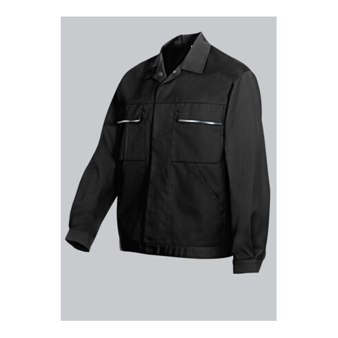BP® Arbeitsjacke mit verdeckten Knöpfen, schwarz