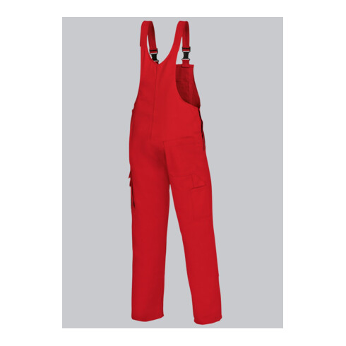 BP® Basic-Latzhose aus Baumwolle mit Kniepolstertaschen, rot