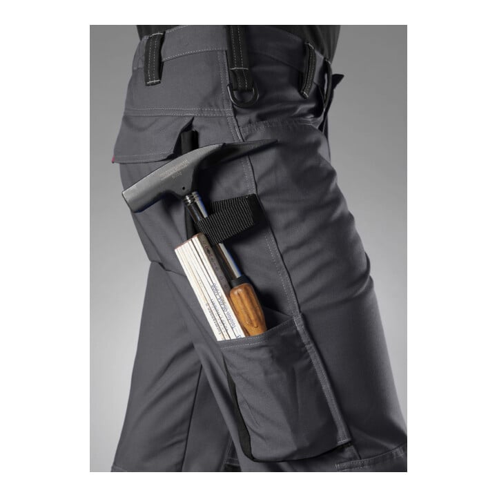 BP® Komfort-Arbeitshose mit Reflex und Kniepolstertaschen, dunkelgrau/schwarz, Gr. 50, Länge n