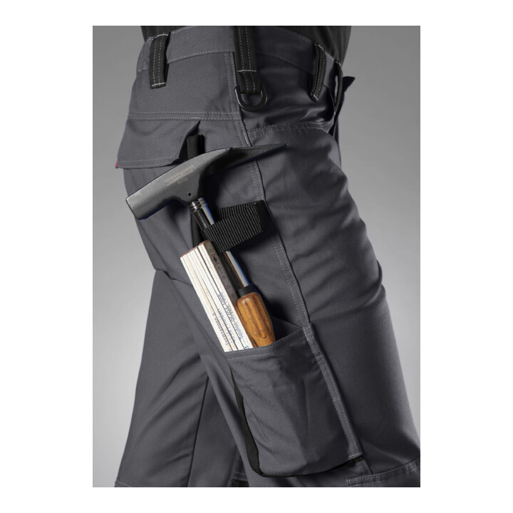 BP® Komfort-Arbeitshose mit Reflex und Kniepolstertaschen, dunkelgrau/schwarz, Gr. 58, Länge n
