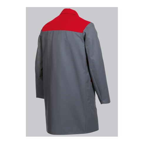 BP® Komfort-Arbeitsmantel, dunkelgrau/rot, 65% Baumwolle, 35% Polyester