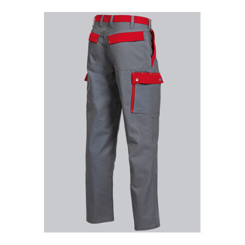 BP® Komfort-Cargohose mit Kniepolstertaschen, dunkelgrau/rot