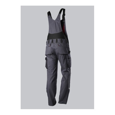 BP® Komfort-Latzhose mit Reflexelementen und Kniepolstertaschen, dunkelgrau/schwarz
