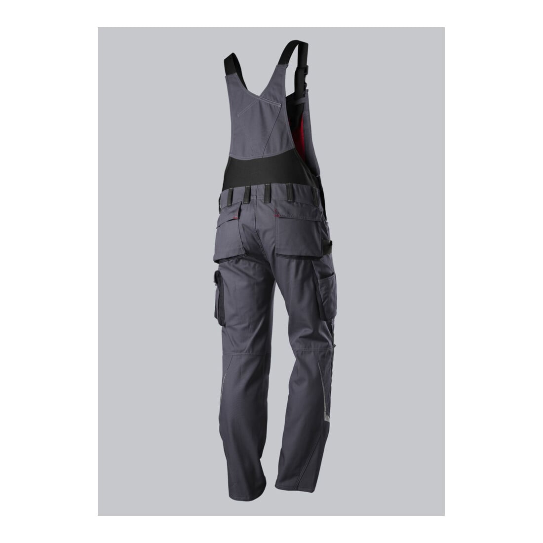 BP® Komfort-Latzhose mit Reflexelementen und Kniepolstertaschen, dunkelgrau/schwarz