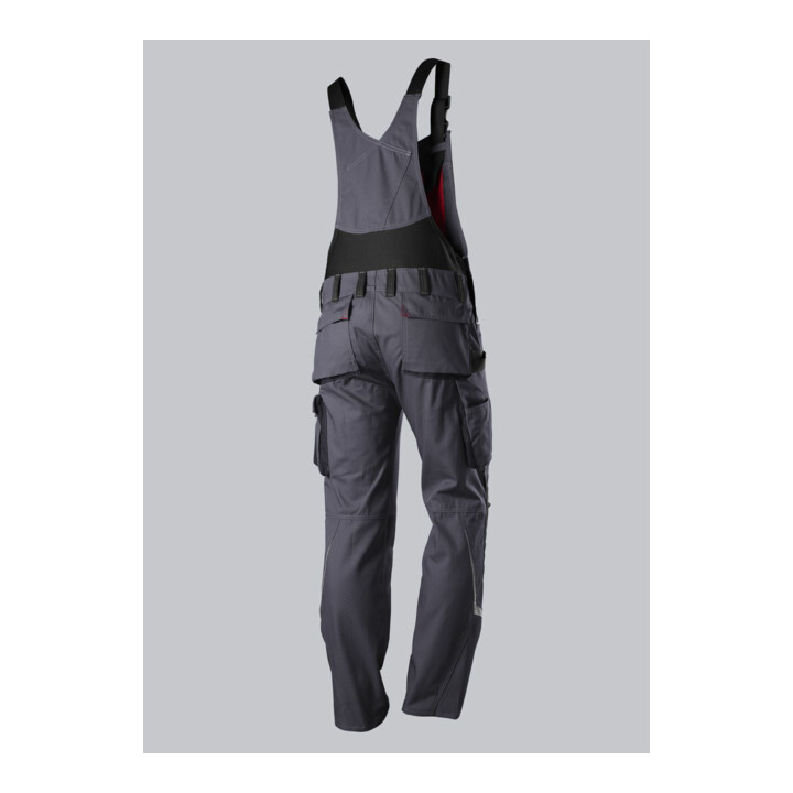 BP® Komfort-Latzhose mit Reflexelementen und Kniepolstertaschen, dunkelgrau/schwarz