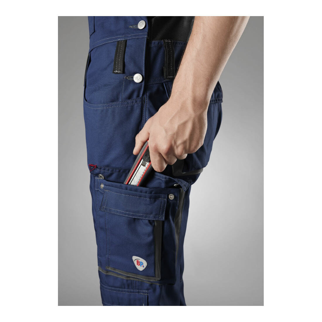 BP® Komfort-Latzhose mit Reflexelementen und Kniepolstertaschen, nachtblau