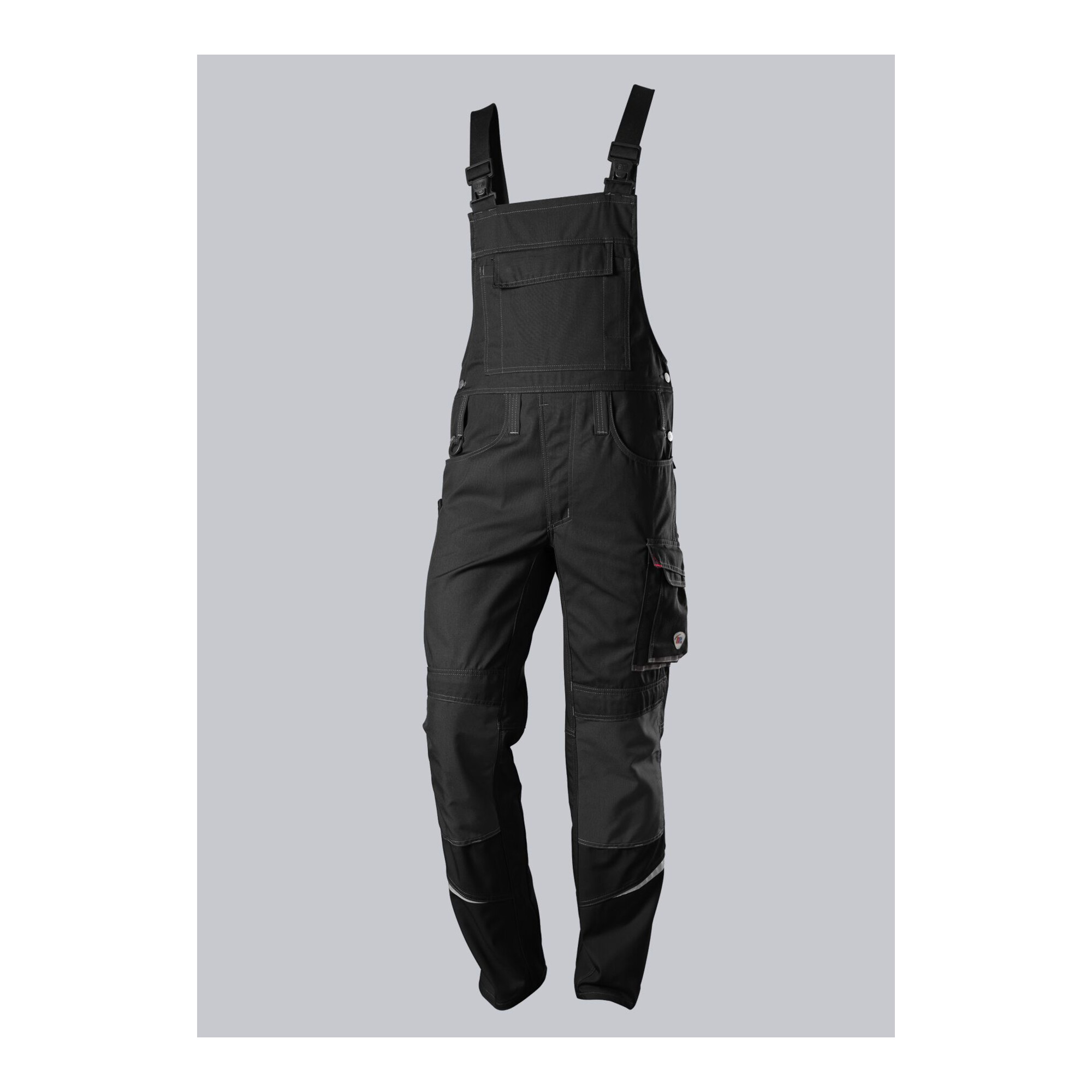 BP Komfort-Latzhose mit Reflexelementen und Kniepolstertaschen, schwarz, Gr. 52, Länge n