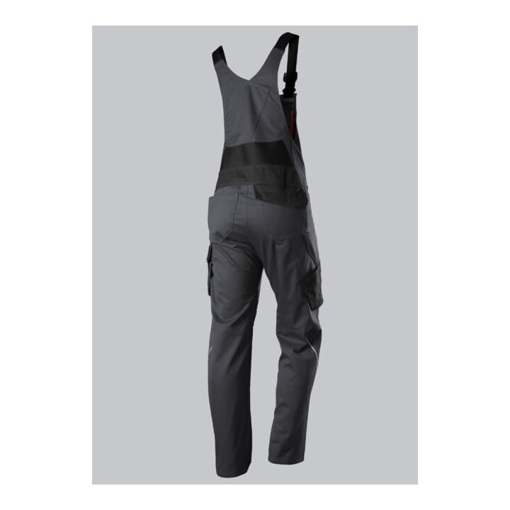 BP® Latzhose mit Kniepolstertaschen, anthrazit/schwarz, Gr. 52, Länge n
