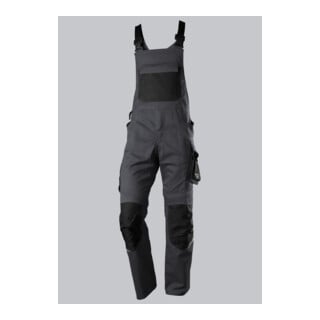 BP® Latzhose mit Kniepolstertaschen, anthrazit/schwarz, Gr. 54, Länge n