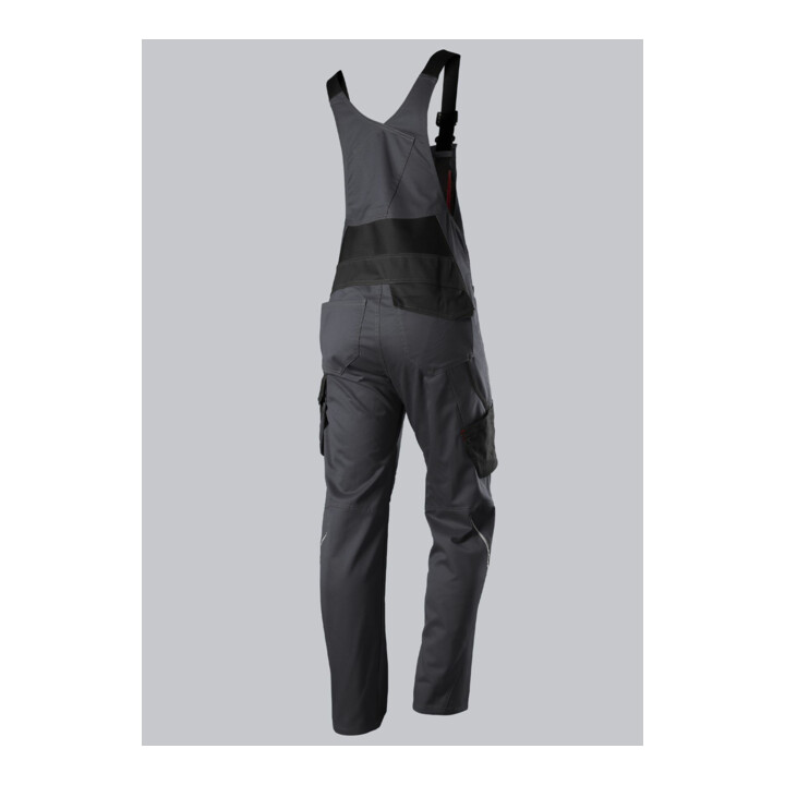 BP® Latzhose mit Kniepolstertaschen, anthrazit/schwarz, Gr. 54, Länge n