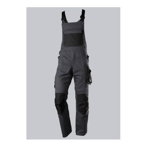 BP® Latzhose mit Kniepolstertaschen, anthrazit/schwarz