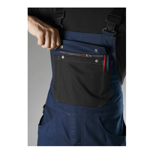 BP® Latzhose mit Kniepolstertaschen, königsblau/schwarz