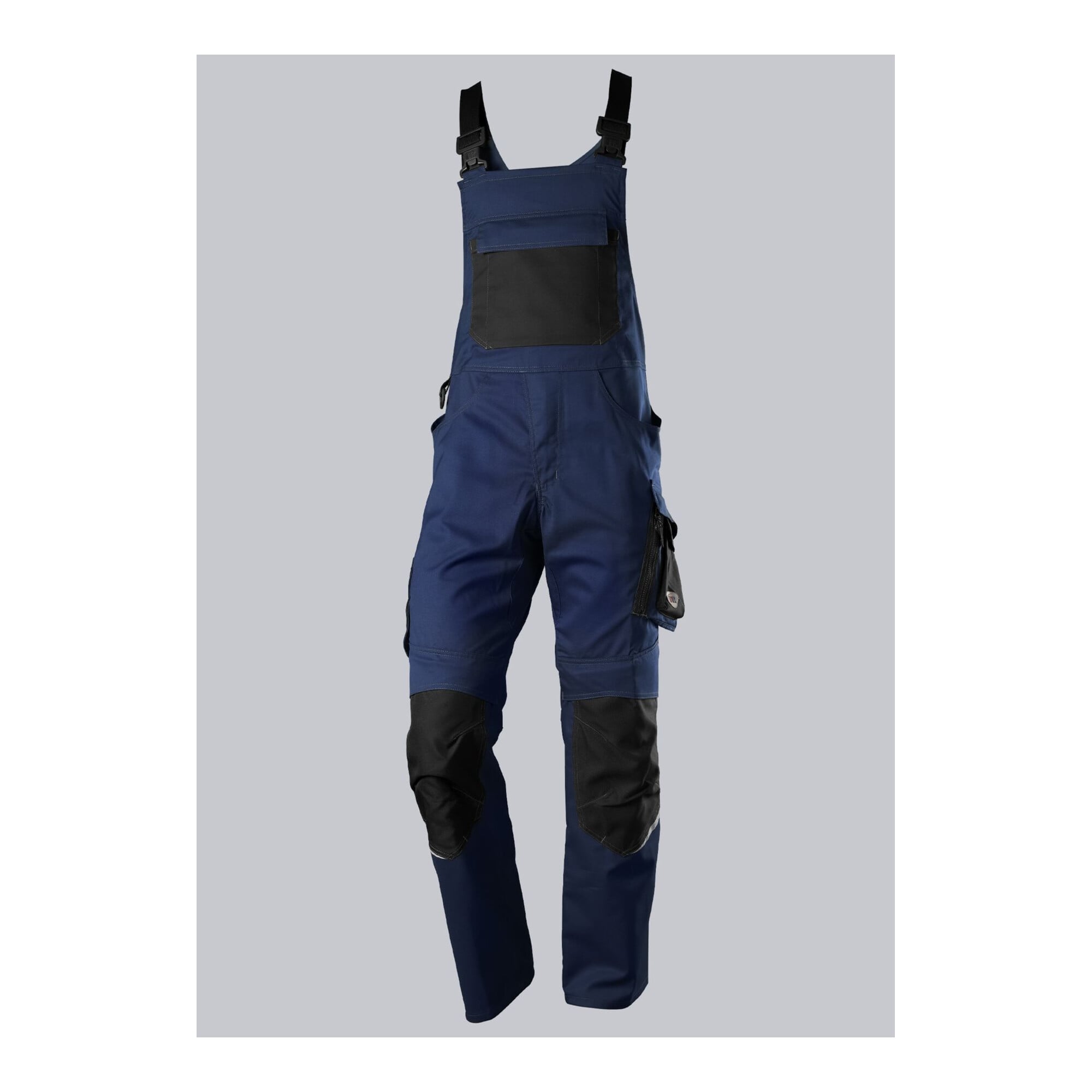 BP Latzhose mit Kniepolstertaschen, nachtblau/schwarz, Gr. 54, Länge n