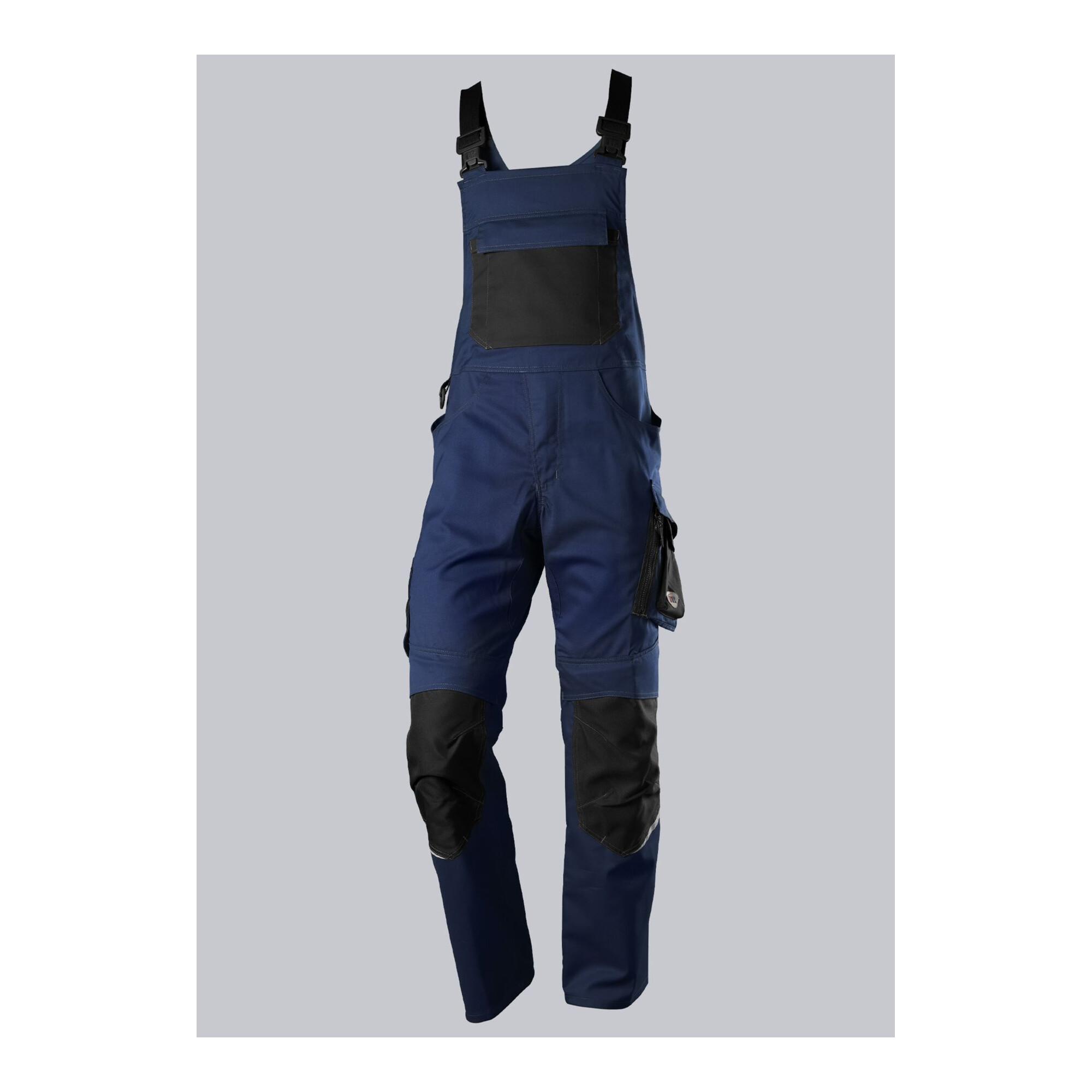 BP Latzhose mit Kniepolstertaschen, nachtblau/schwarz, Gr. 56, Länge n