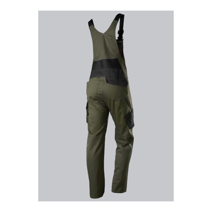 BP® Latzhose mit Kniepolstertaschen, oliv/schwarz, Gr. 50, Länge n