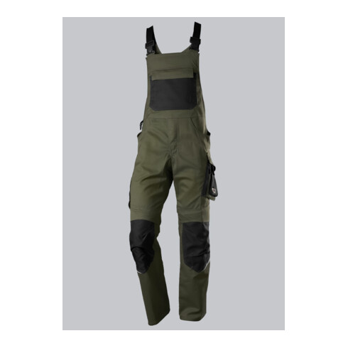 BP® Latzhose mit Kniepolstertaschen, oliv/schwarz
