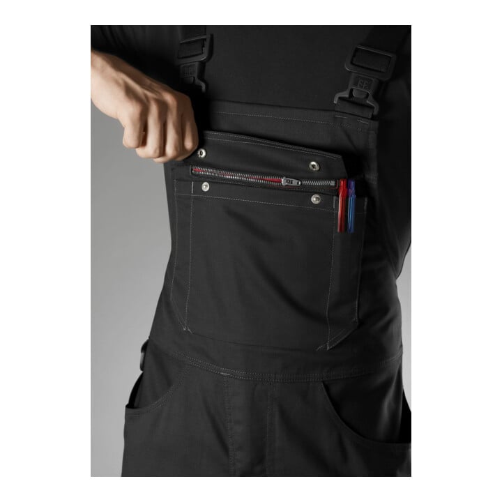 BP® Latzhose mit Kniepolstertaschen, schwarz, Gr. 56, Länge n